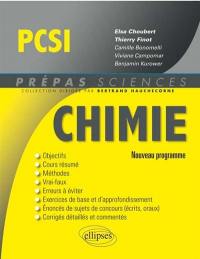 Chimie PCSI : nouveau programme