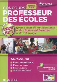 Concours professeur des écoles : l'épreuve écrite de mathématiques, sciences expérimentales et technologie