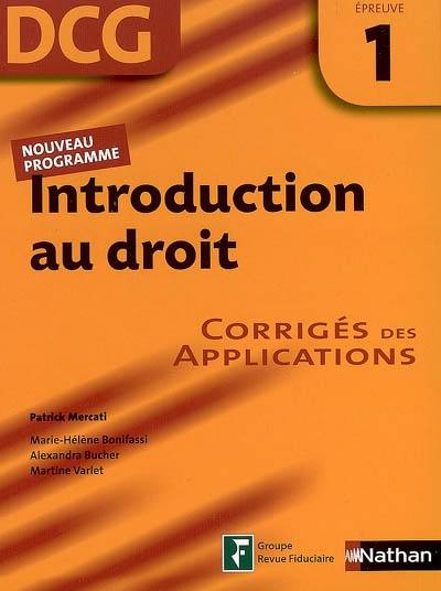 Introduction au droit, DCG épreuve 1