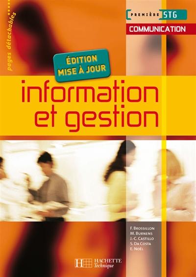 Information et gestion, première STG communication