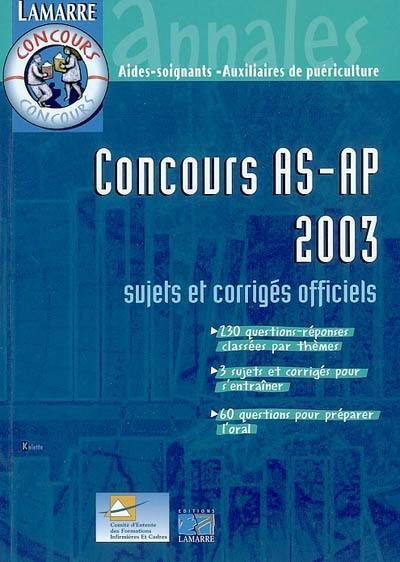 Concours AS-AP 2003