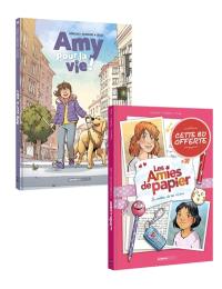 Amy pour la vie ! t01 + Amies de papier t01 offert : pack promo 2025