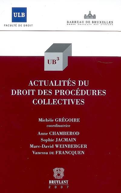 Actualités du droit des procédures collectives