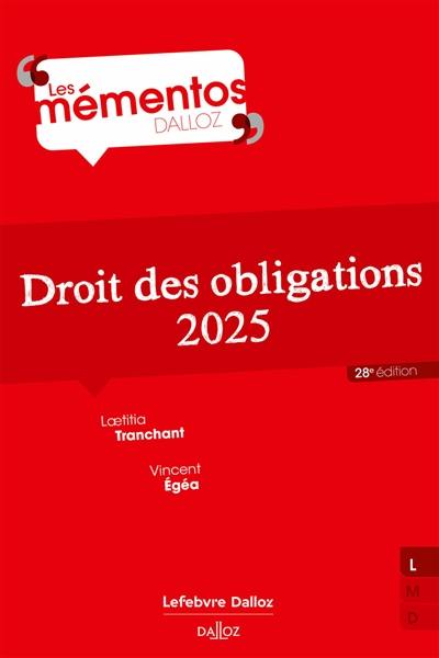 Droit des obligations : 2025