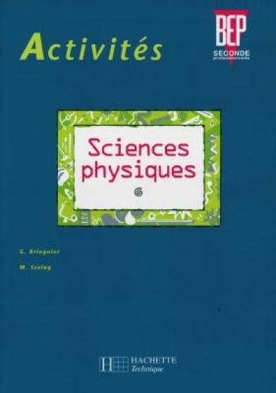 Activités sciences physiques, 2e professionnelle