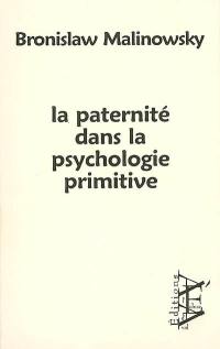 La paternité dans la psychologie primitive