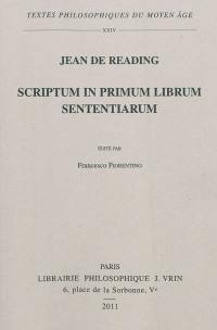 Scriptum in primum librum sententium