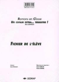 Un copain extra... terrestre ! : fichier de l'élève