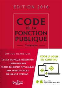 Code de la fonction publique commenté 2016