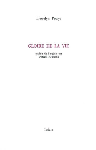 Gloire de la vie. En quête de Demeter : poème