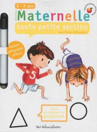 Mes fiches effaçables, maternelle toute petite section, 2-3 ans : pour progresser en graphisme