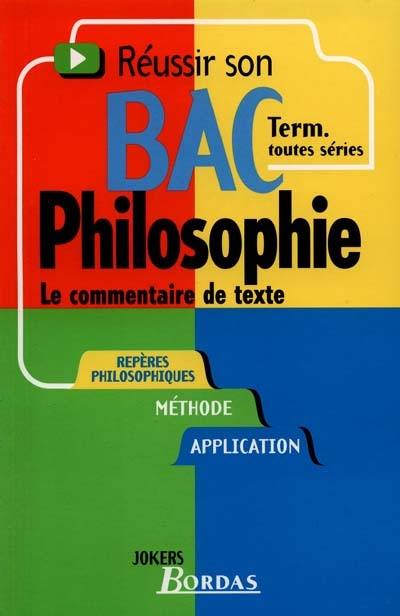 Philosophie terminale : le commentaire de texte