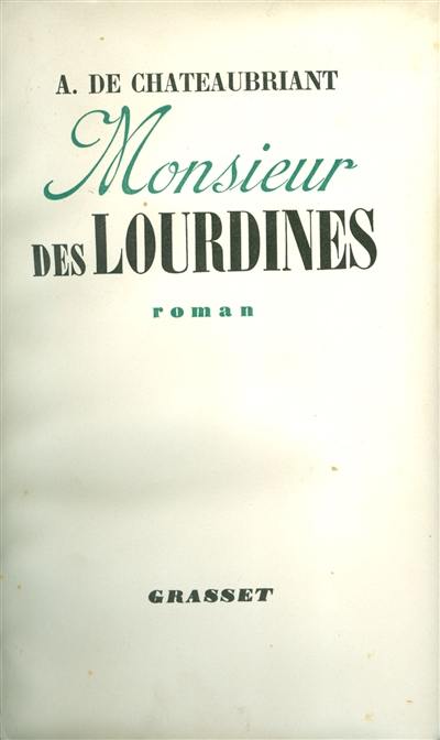 Monsieur des Lourdines