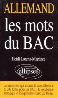 Allemand, les mots du bac