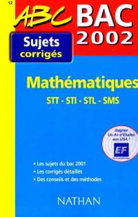 Maths STT, STI, STL, SMS