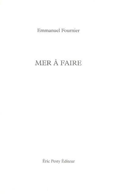 Mer à faire