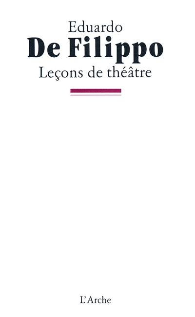 Leçons de théâtre