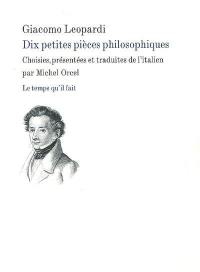 Dix petites pièces philosophiques. Operette morali