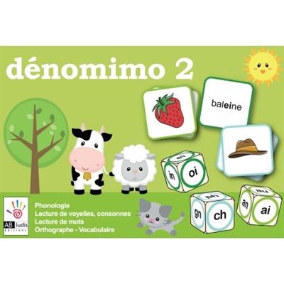 Dénomimo 2 : phonologie, lecture de voyelles, consonnes, lecture de mots, orthographe, vocabulaire