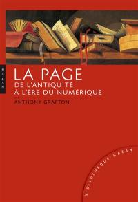 La page de l'Antiquité à l'ère du numérique : histoire, usages, esthétiques