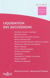 Liquidation des successions : 2012-2013