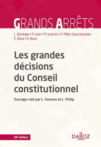 Les grandes décisions du Conseil constitutionnel