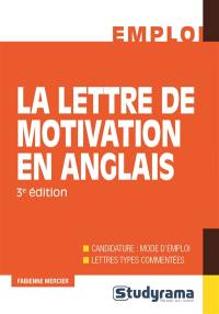 La lettre de motivation en anglais