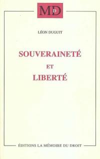 Souveraineté et liberté : leçons faites à l'Université de Columbia (New-York), 1920-1921