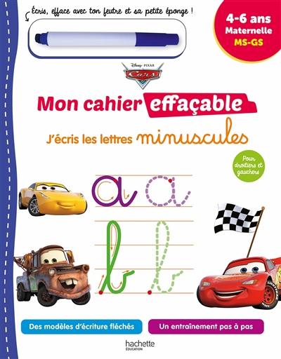 Cars : j'écris les lettres minuscules : 4-6 ans, maternelle, MS-GS