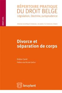 Divorce et séparation de corps