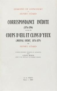 Correspondance inédite. Coups d'oeil et clins d'yeux : journal inédit (1874-1875)