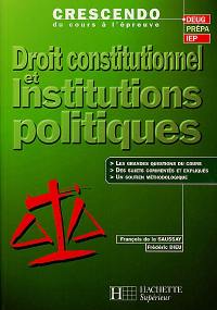 Droit constitutionnel et institutions politiques