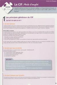 Le cif : mode d'emploi