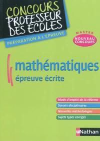 Mathématiques, épreuve écrite : nouveau concours master