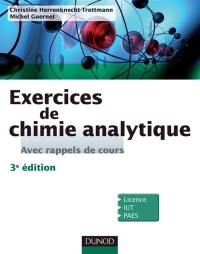 Exercices de chimie analytique, avec rappels de cours