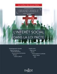 L'intérêt social dans la loi Pacte