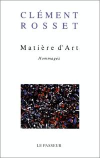 Matière d'art : hommages