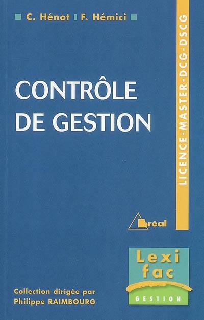 Contrôle de gestion : licence, master, DCG, DSCG