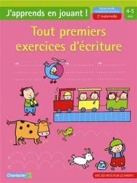 Tout premiers exercices d'écriture, maternelle moyenne section-2e maternelle, 4-5 ans