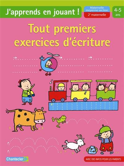 Tout premiers exercices d'écriture, maternelle moyenne section-2e maternelle, 4-5 ans