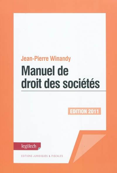 Manuel de droit des sociétés