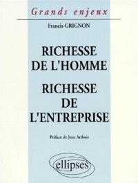 Richesse de l'homme, richesse de l'entreprise