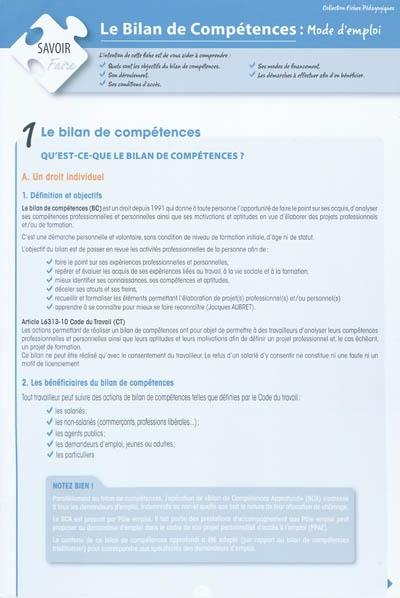 Le bilan de compétences : mode d'emploi