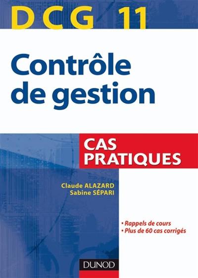 DCG 11, contrôle de gestion : cas pratiques