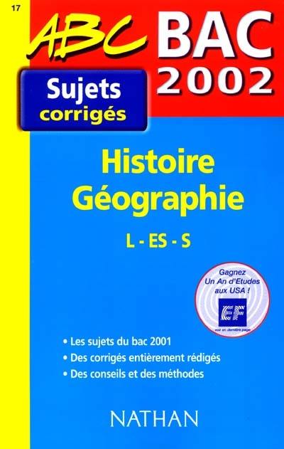 Histoire géographie L, ES, S