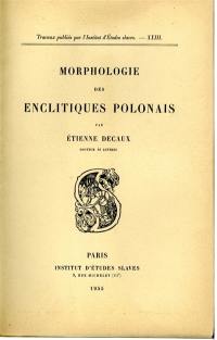 Morphologie des enclitiques polonais