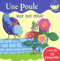 Une poule sur un mur