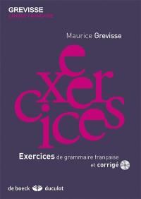 Exercices de grammaire française et corrigé