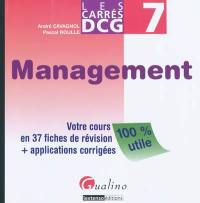 Management : votre cours en 37 fiches de révision + applications corrigées