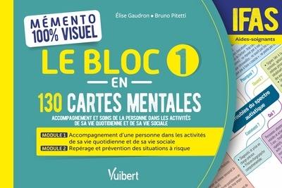 Le bloc 1 en 130 cartes mentales, IFAS aides-soignants : accompagnement et soins de la personne dans les activités de sa vie quotidienne et de sa vie sociale